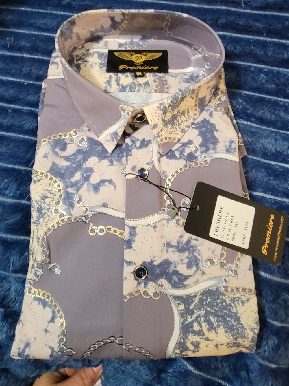 Premier Lavender Patterned Men’s Dress Shirt